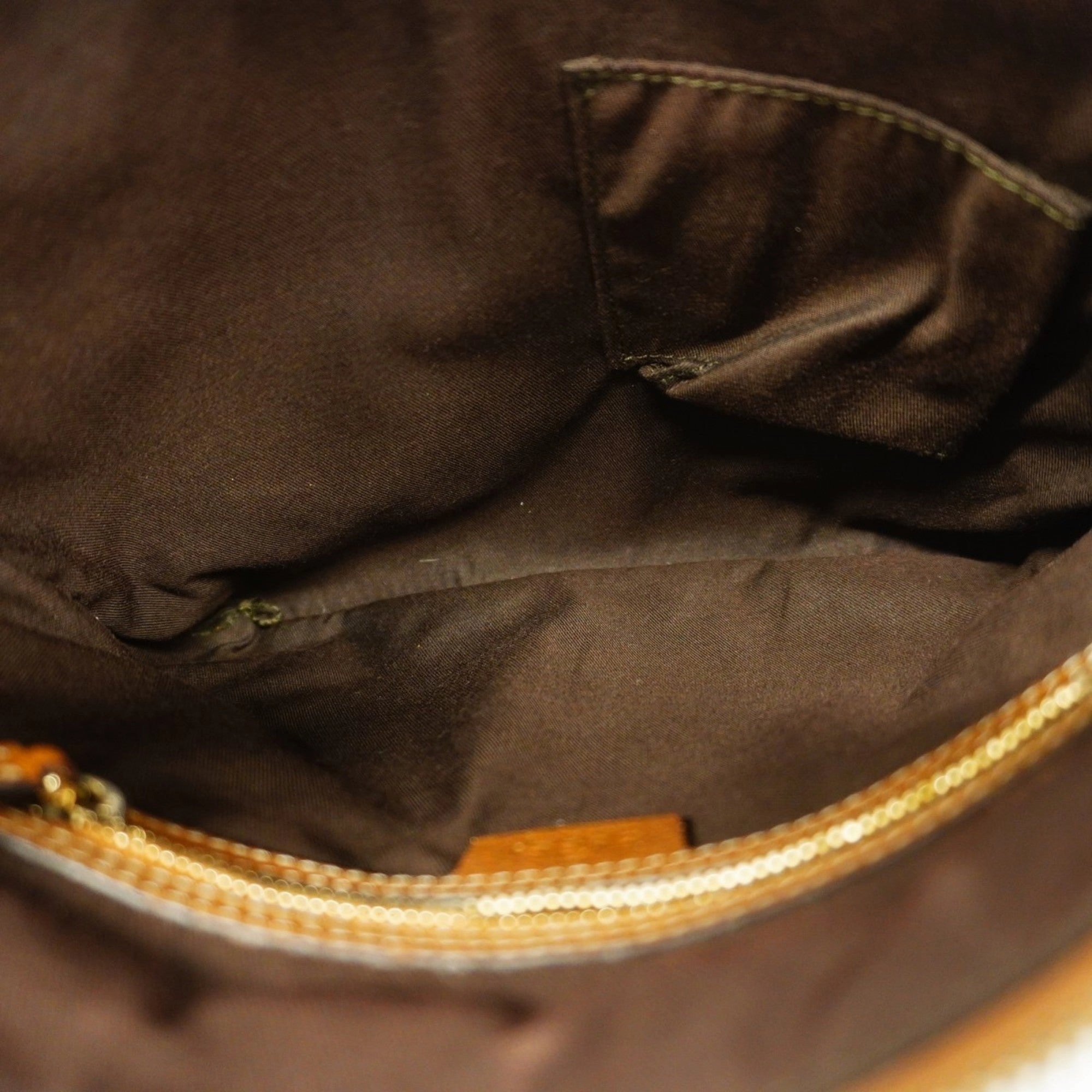 Gucci  Canvas Leather Shoulder Bag (Pre-Owned)