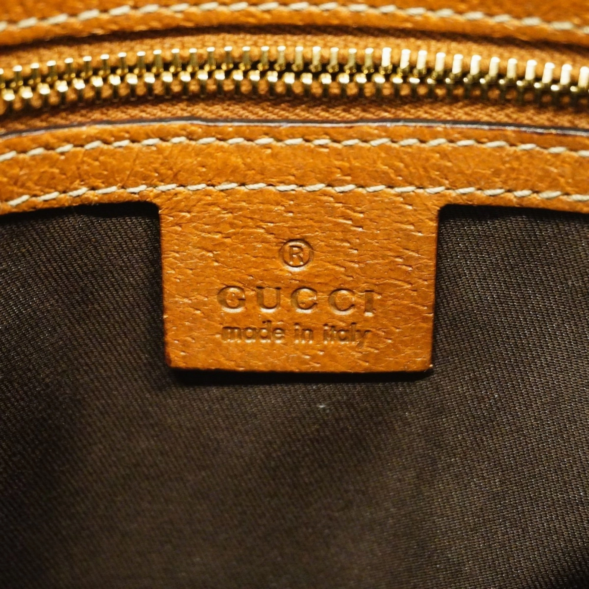Gucci  Canvas Leather Shoulder Bag (Pre-Owned)