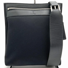 Gucci Canvas Leather Shoulder Bag Sling Bag (Pre-Owned)