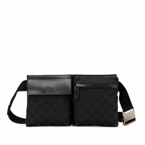 Gucci Canvas Leather Sling Bag (Pre-Owned)