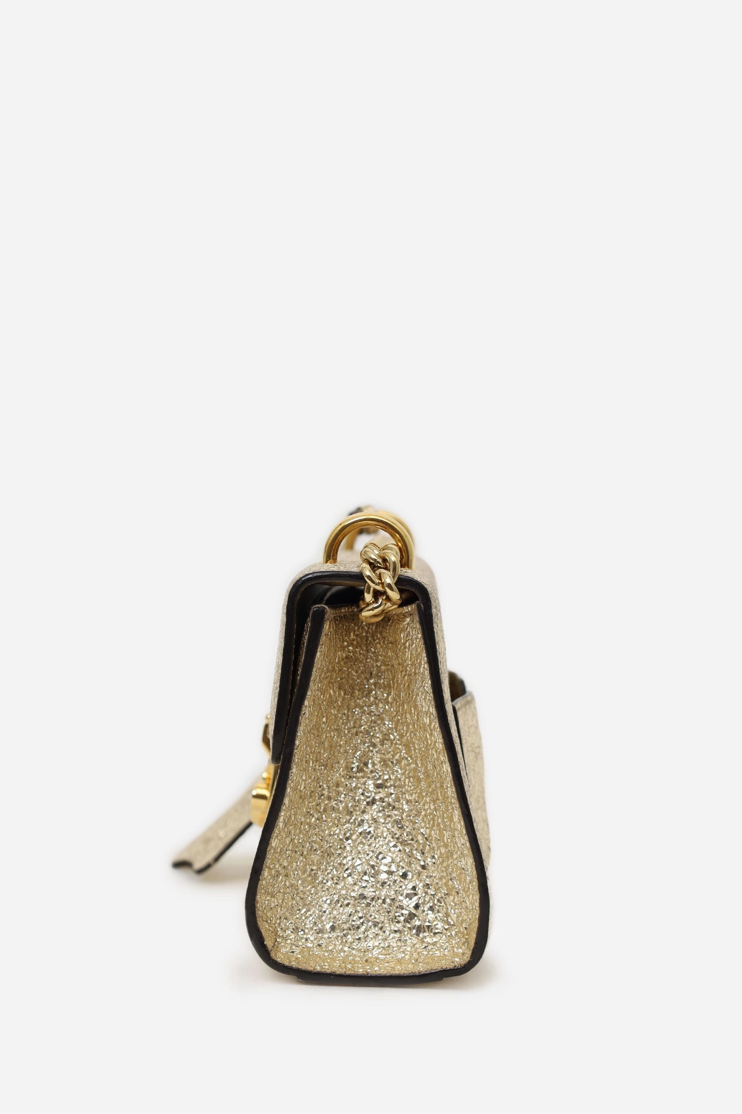 Gucci Crushed Gold Leather Padlock Bag (As Is)