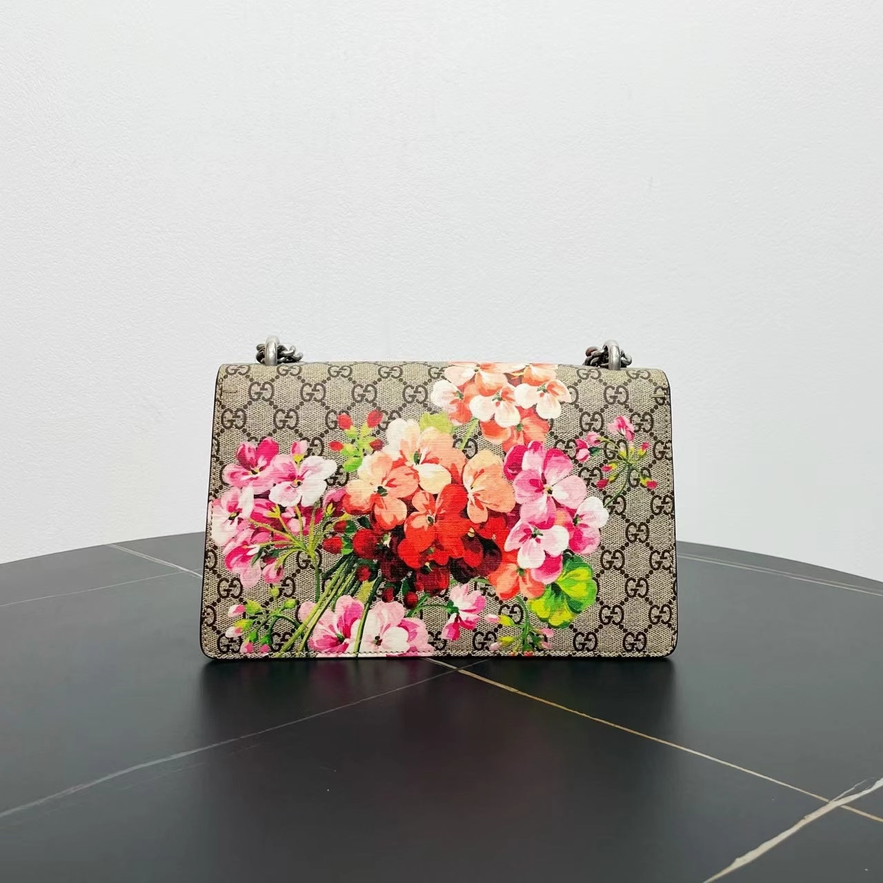Gucci Dionysus Floral Beige Canvas Shoulder Bag