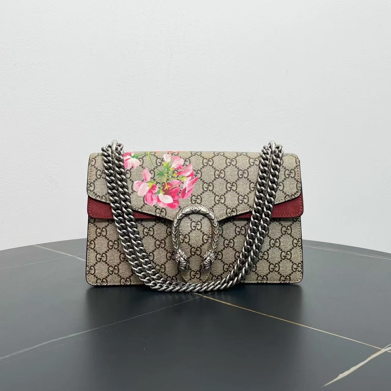Gucci Dionysus Floral Beige Canvas Shoulder Bag