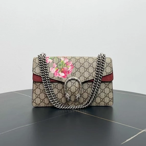 Gucci Dionysus Floral Beige Canvas Shoulder Bag
