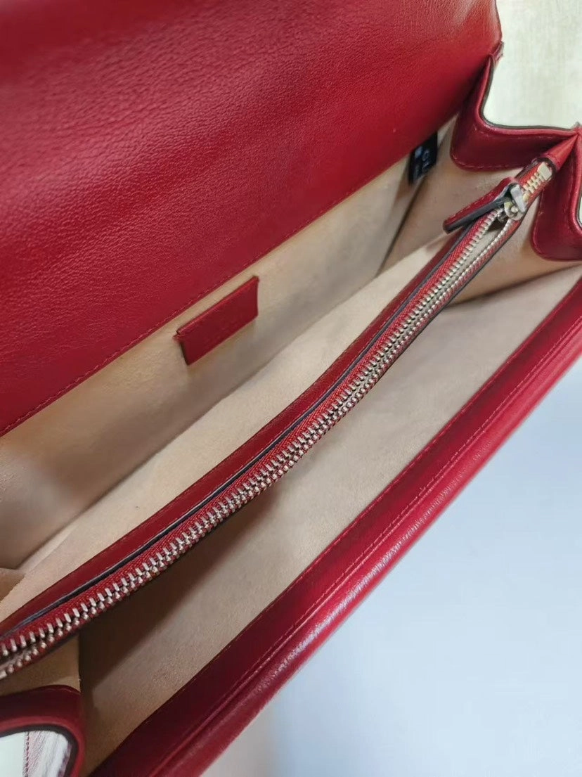 Gucci Dionysus Red Black Shoulder Bag Medium