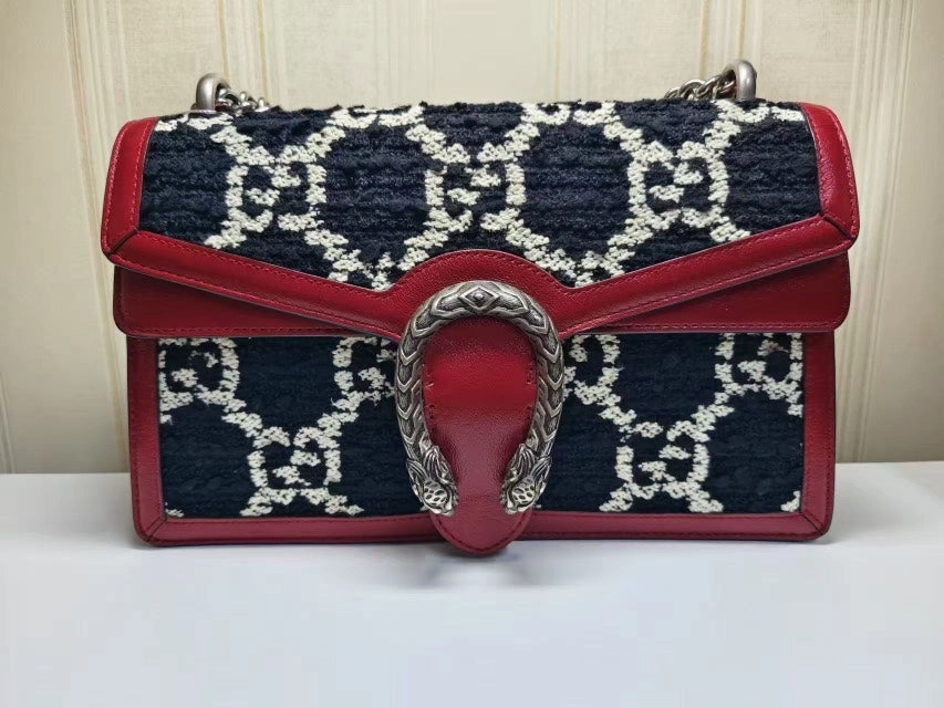 Gucci Dionysus Red Black Shoulder Bag Medium