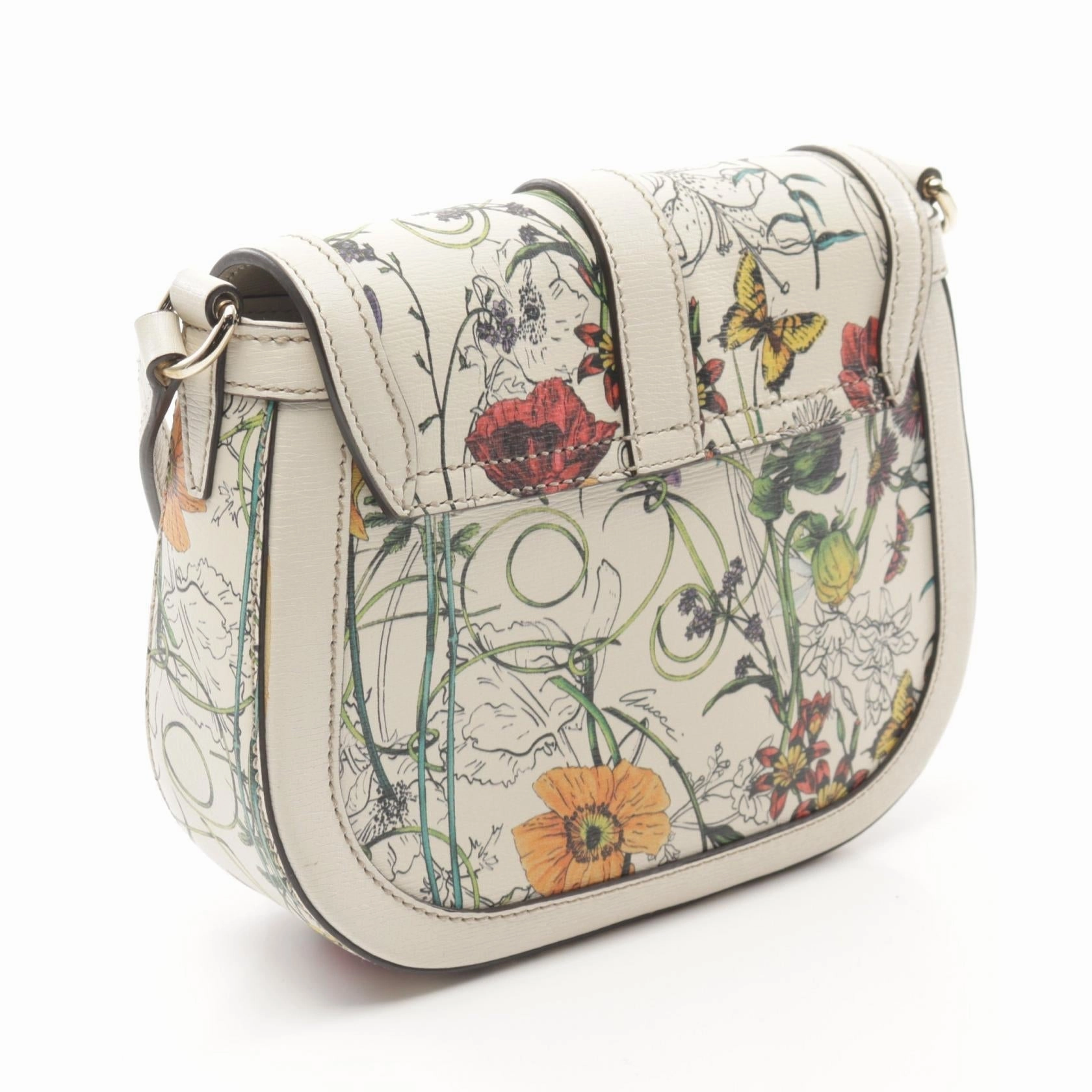 Gucci Flora Leather Shoulder Bag 336749