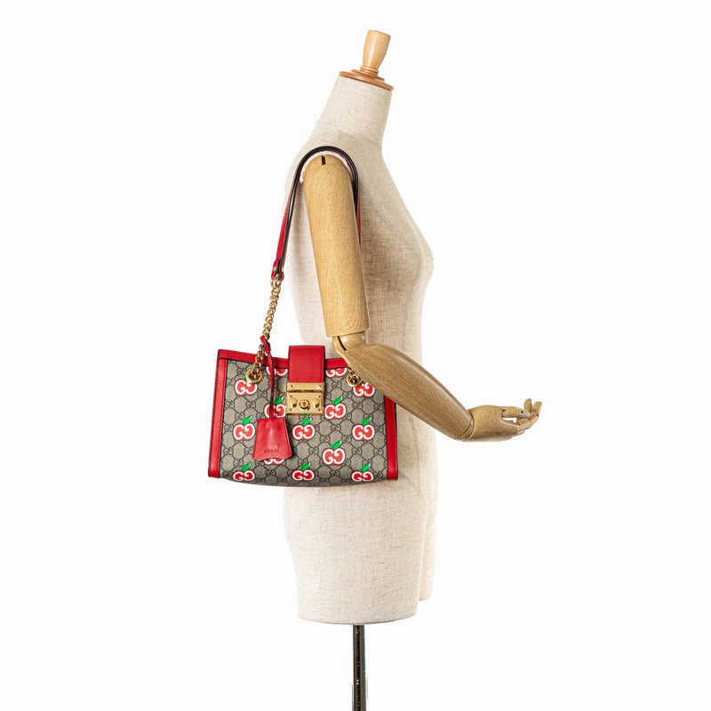 Gucci GG Apple Small Chain Shoulder Bag PVC Leather 498156