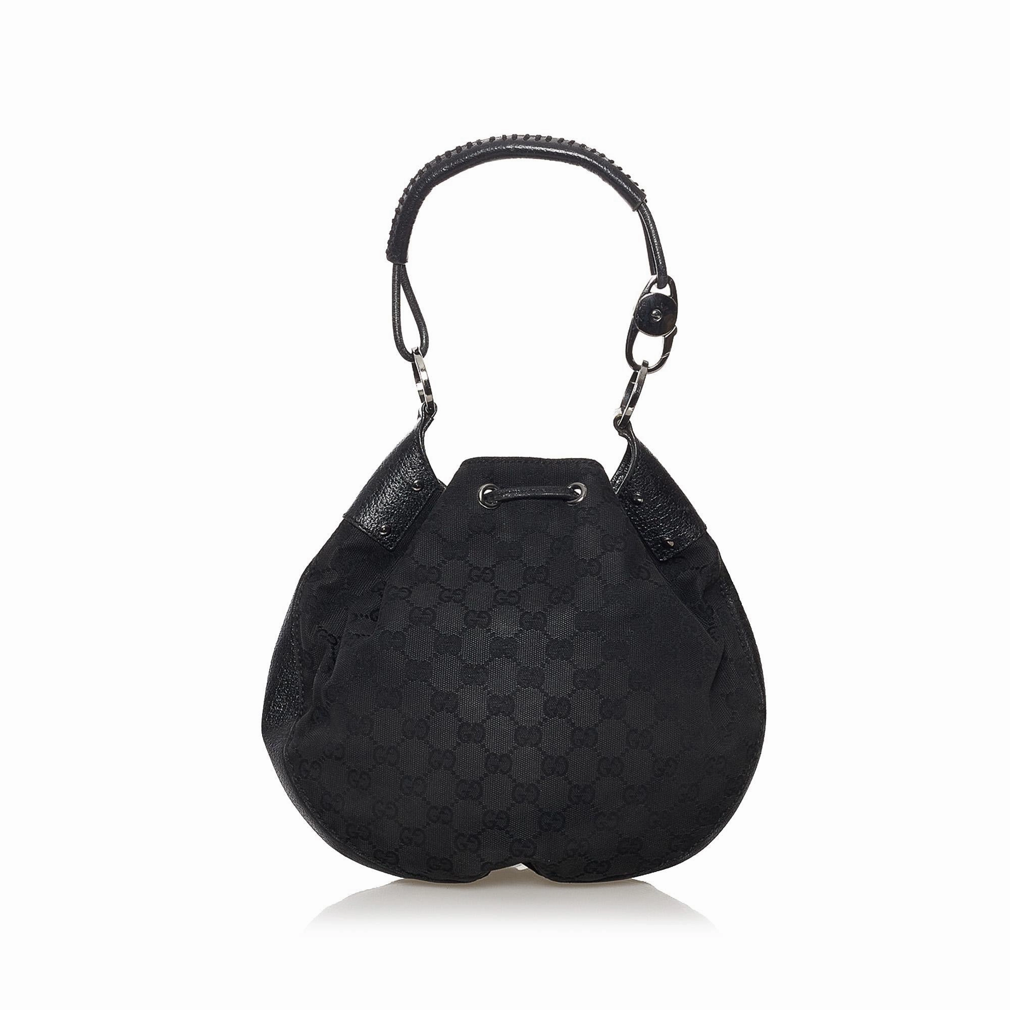 Gucci GG Canvas Drawstring Shoulder Bag (SHG-32220)
