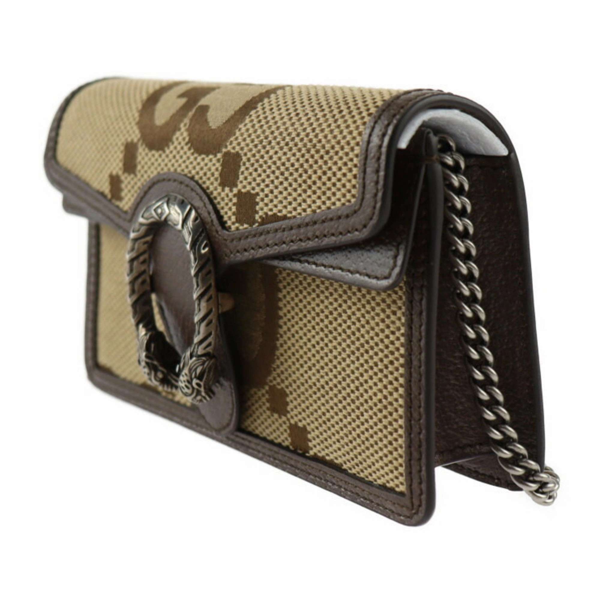 Gucci Gg Canvas  Gg Canvas Leather Pochette Shoulder Bag (Pre-Owned)