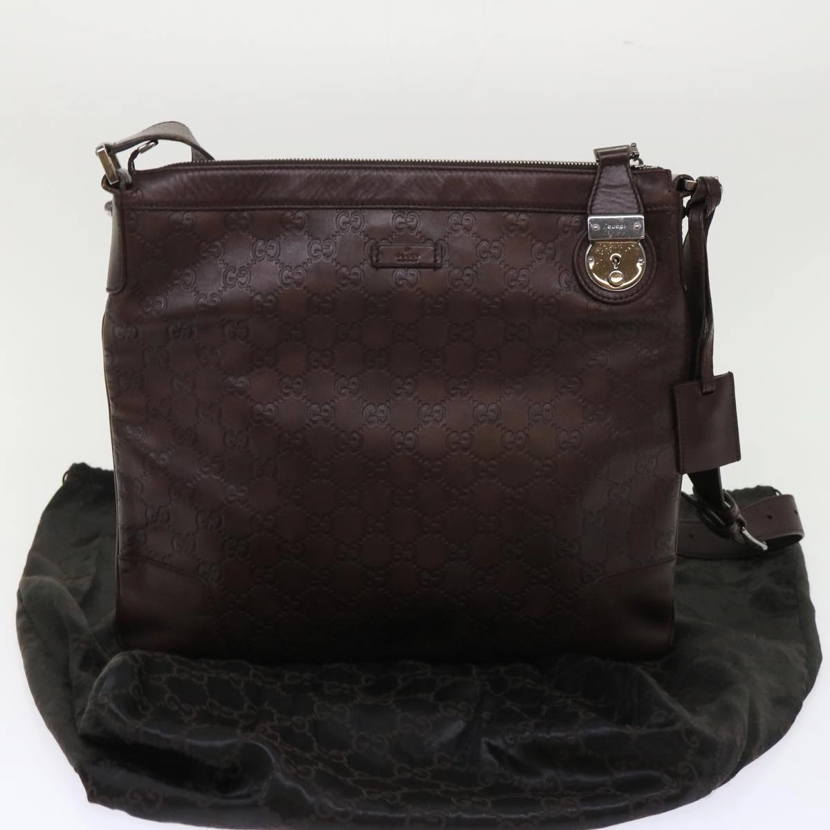 GUCCI GG Canvas Guccissima Shoulder Bag Brown 148476  ki3279