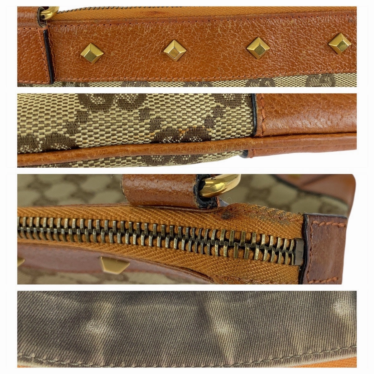 Gucci GG Canvas Leather Shoulder Bag