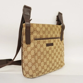 GUCCI  GG Canvas Shoulder Bag 122793 Women's Shoulder Bag Beige,Brown