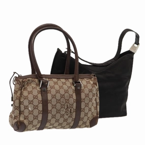 GUCCI GG Canvas Shoulder Bag 2Set Beige Black 1941