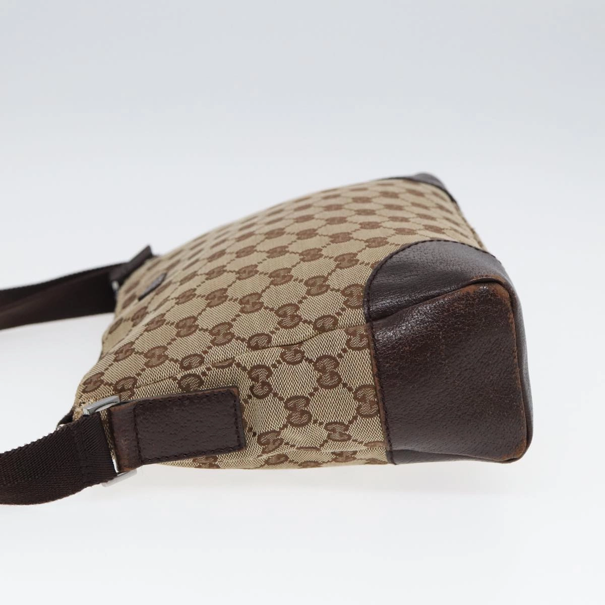 GUCCI GG Canvas Shoulder Bag Beige 114273  84223