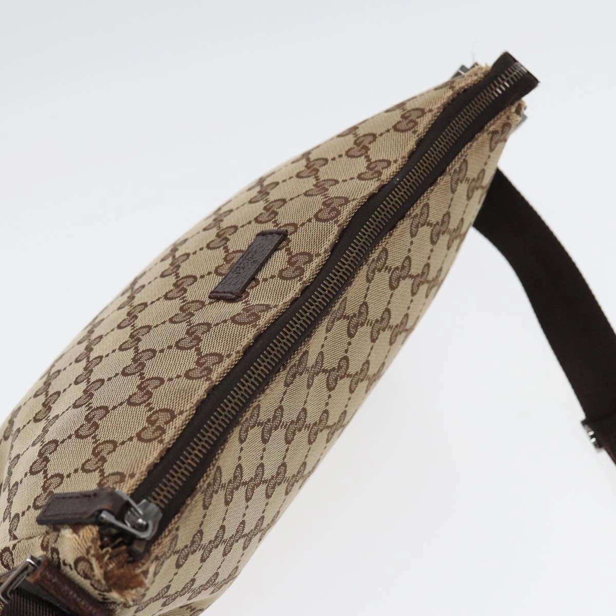 GUCCI GG Canvas Shoulder Bag Beige 114273  84223