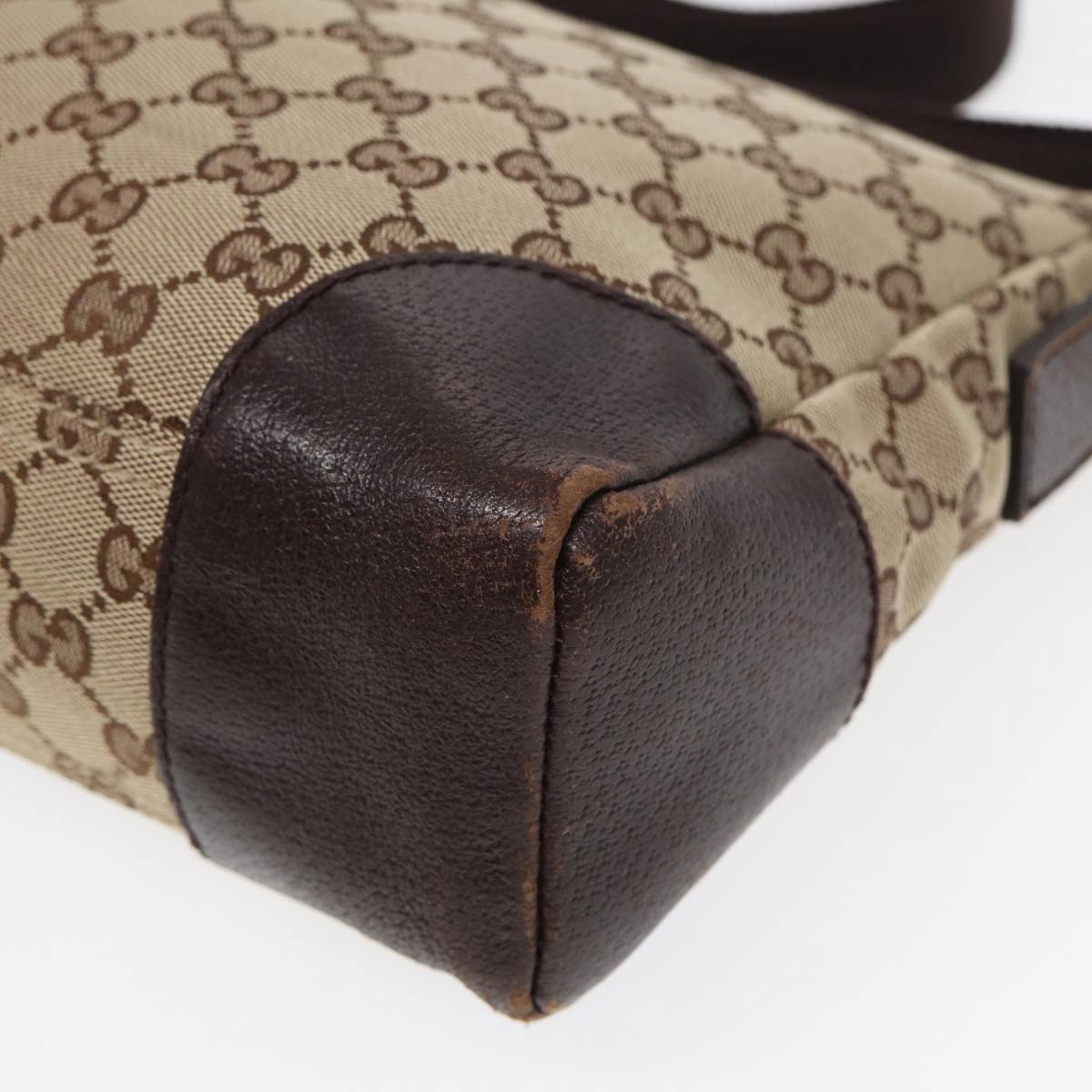 GUCCI GG Canvas Shoulder Bag Beige 114273  84223
