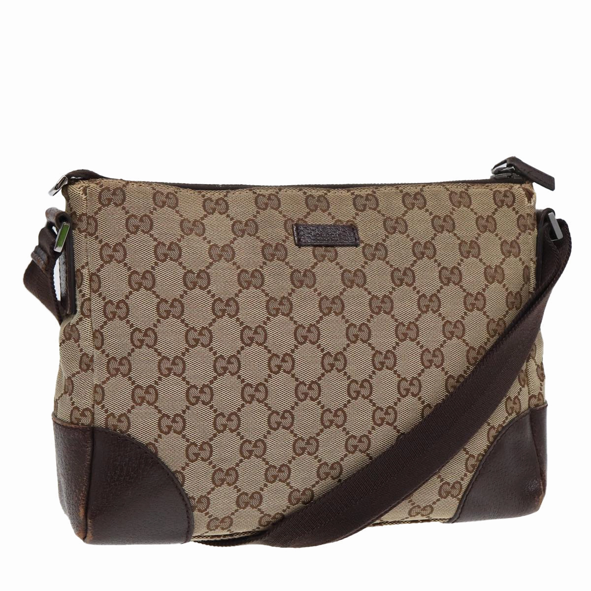 GUCCI GG Canvas Shoulder Bag Beige 114273  84223