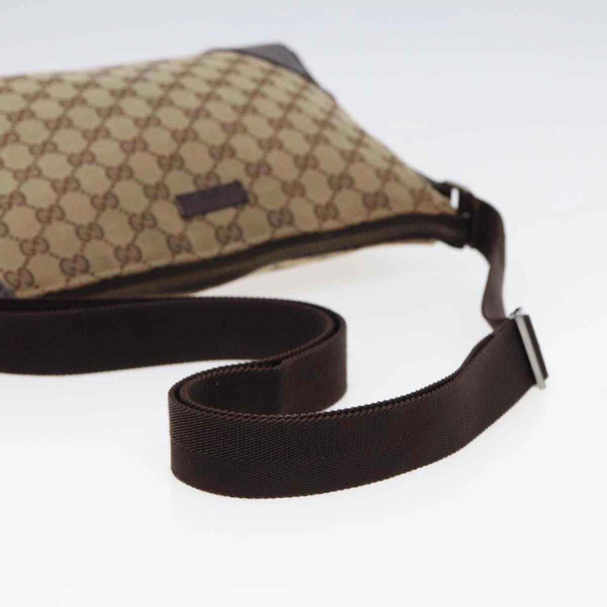 GUCCI GG Canvas Shoulder Bag Beige 114273  84223