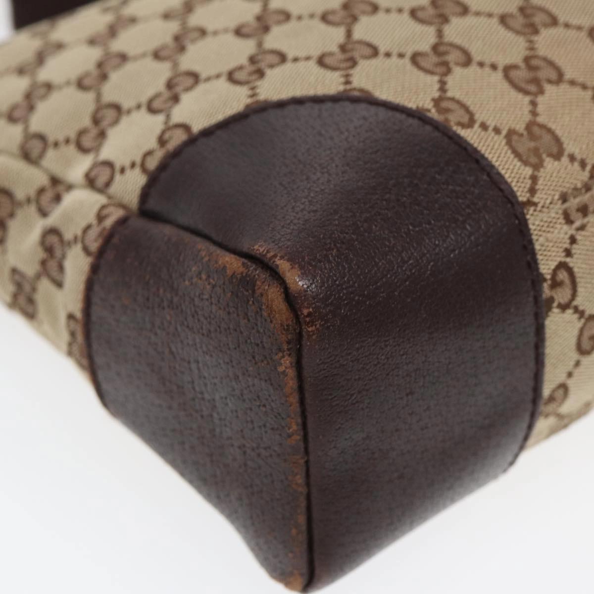 GUCCI GG Canvas Shoulder Bag Beige 114273  84223