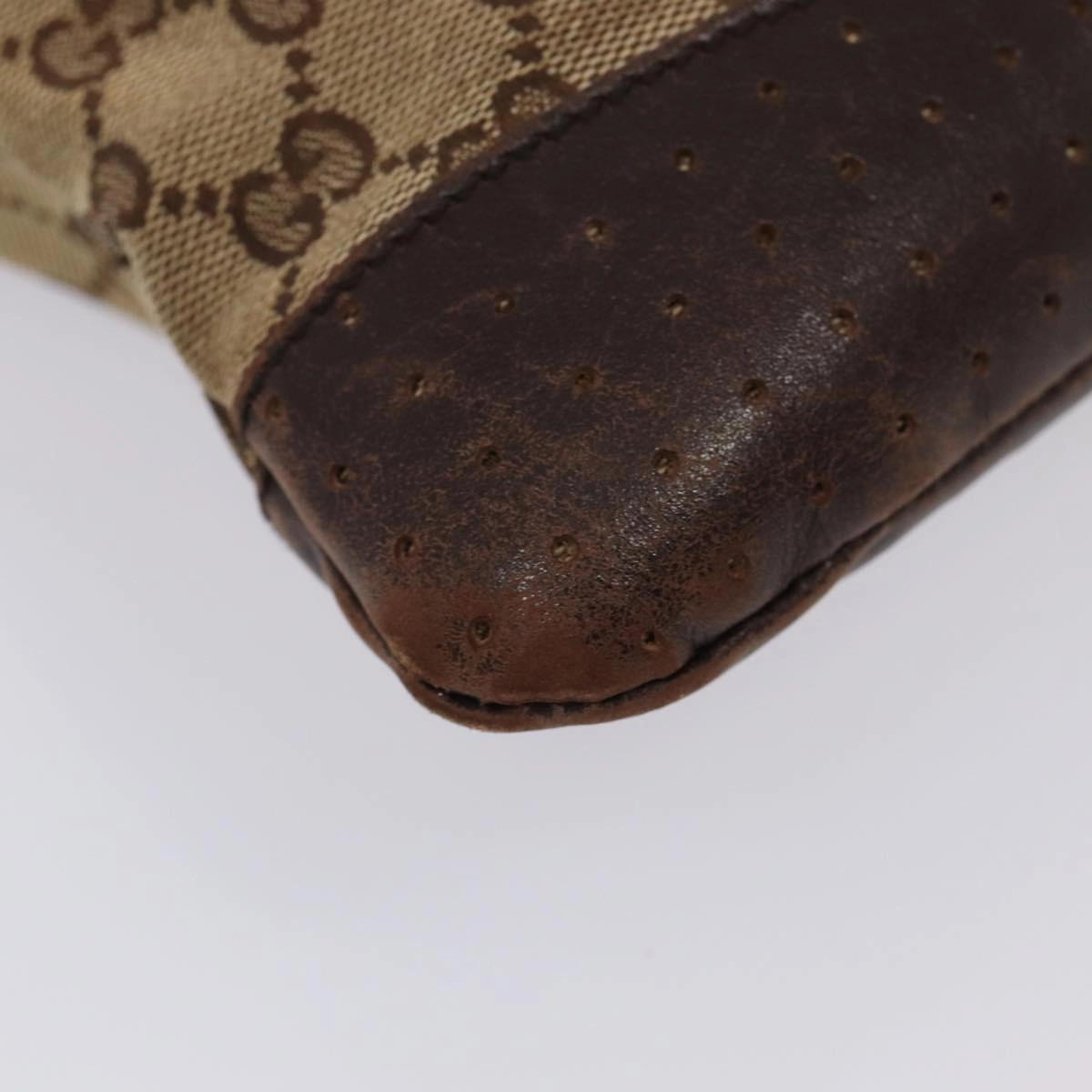 GUCCI GG Canvas Shoulder Bag Beige 145857  84432