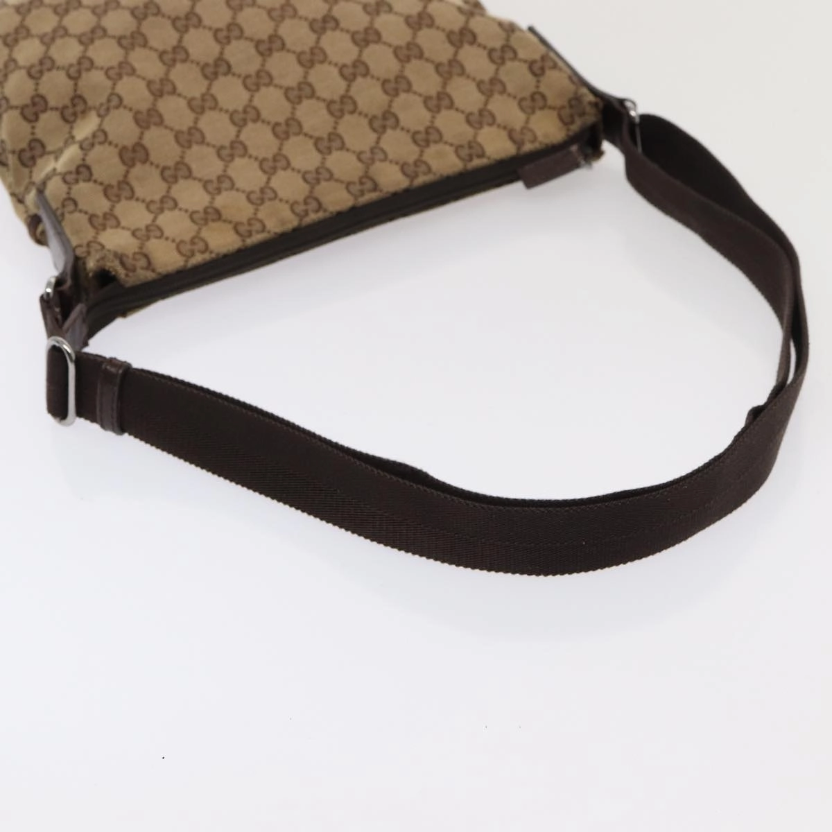 GUCCI GG Canvas Shoulder Bag Beige 145857  84432
