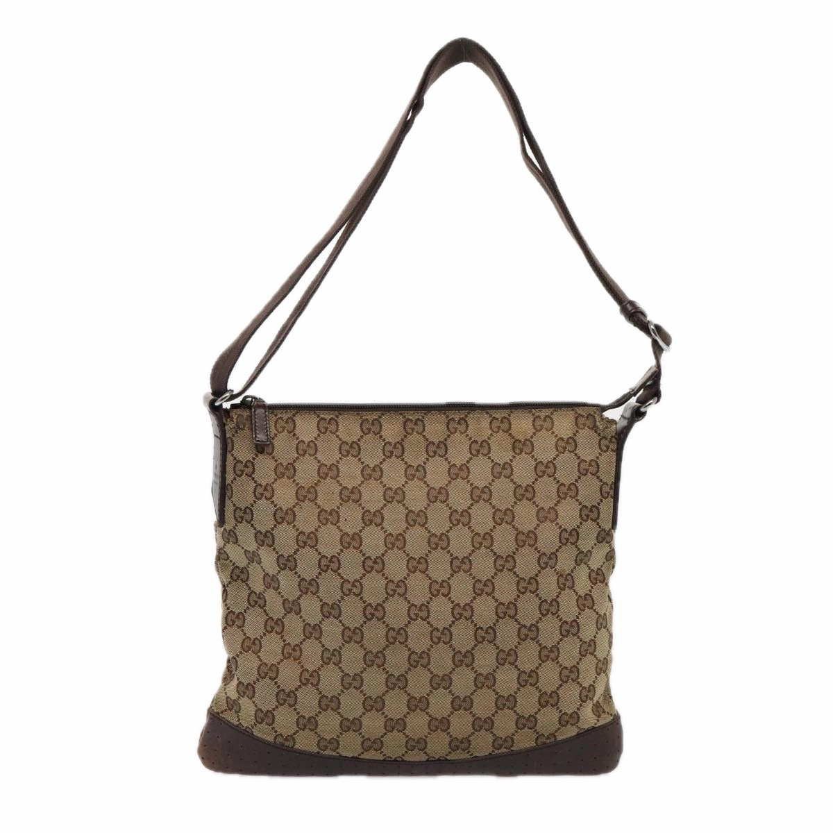 GUCCI GG Canvas Shoulder Bag Beige 145857  84432