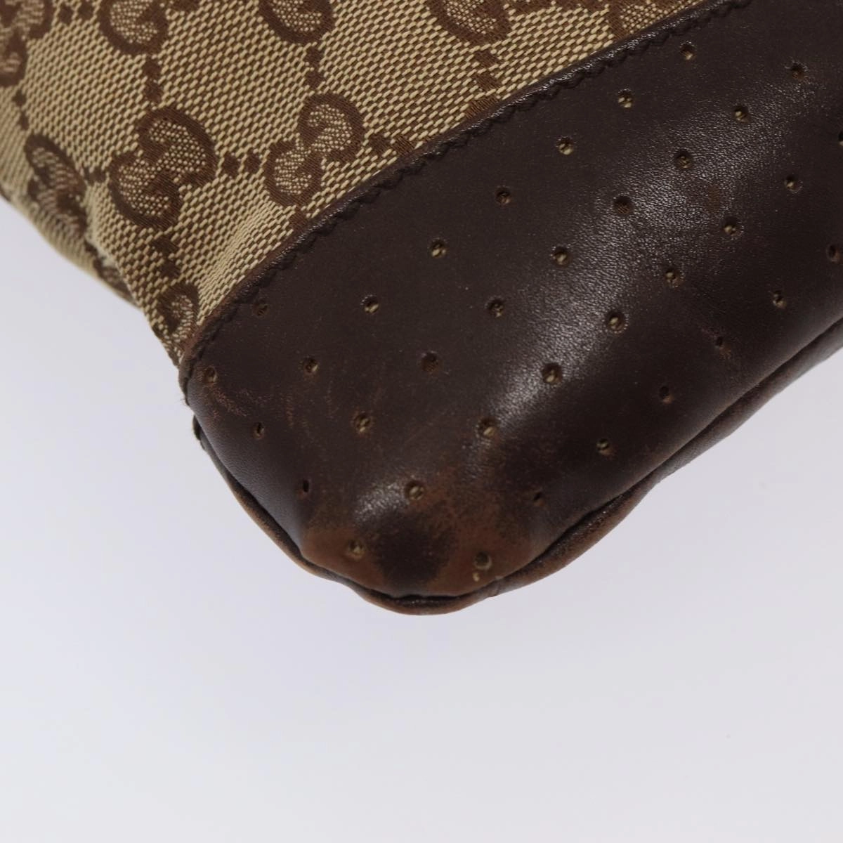 GUCCI GG Canvas Shoulder Bag Beige 145857  84432