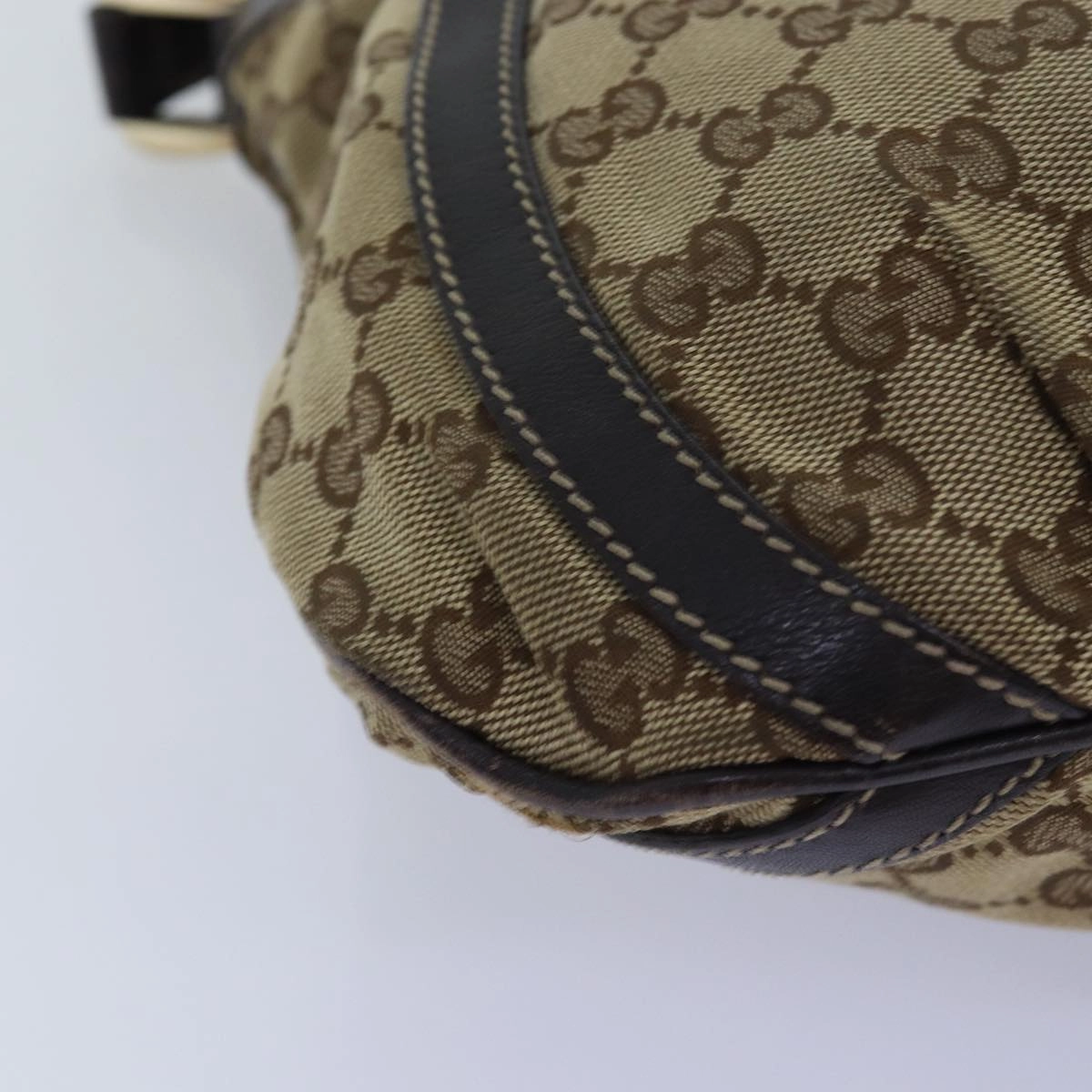 GUCCI GG Canvas Shoulder Bag Beige 203257  75598