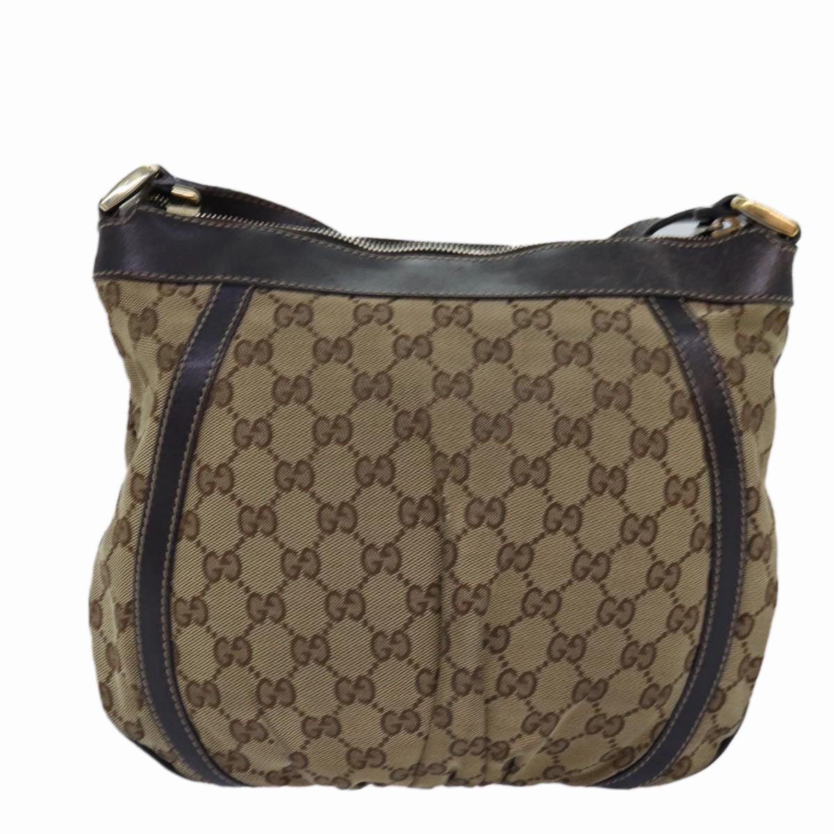 GUCCI GG Canvas Shoulder Bag Beige 203257  75598