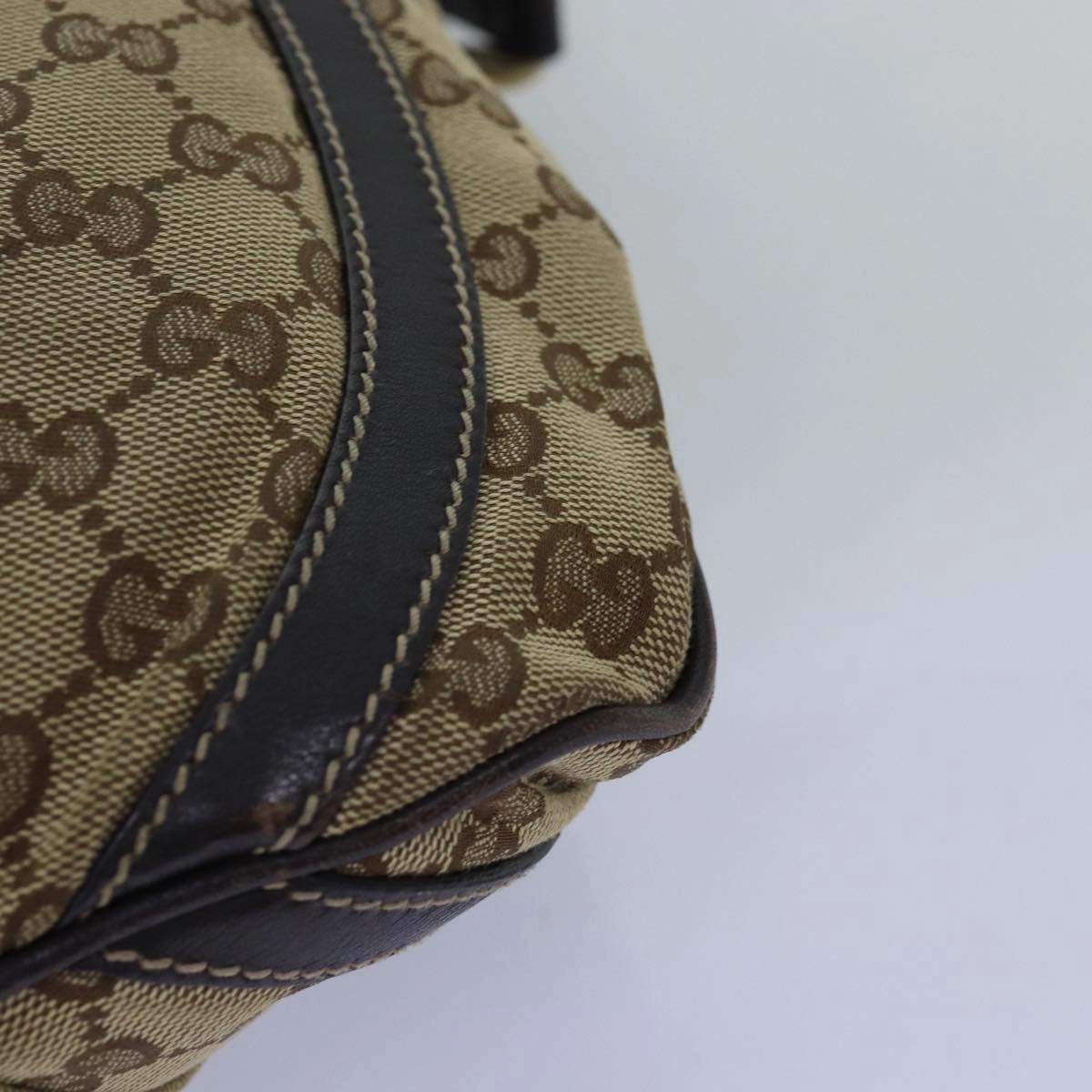 GUCCI GG Canvas Shoulder Bag Beige 203257  75598