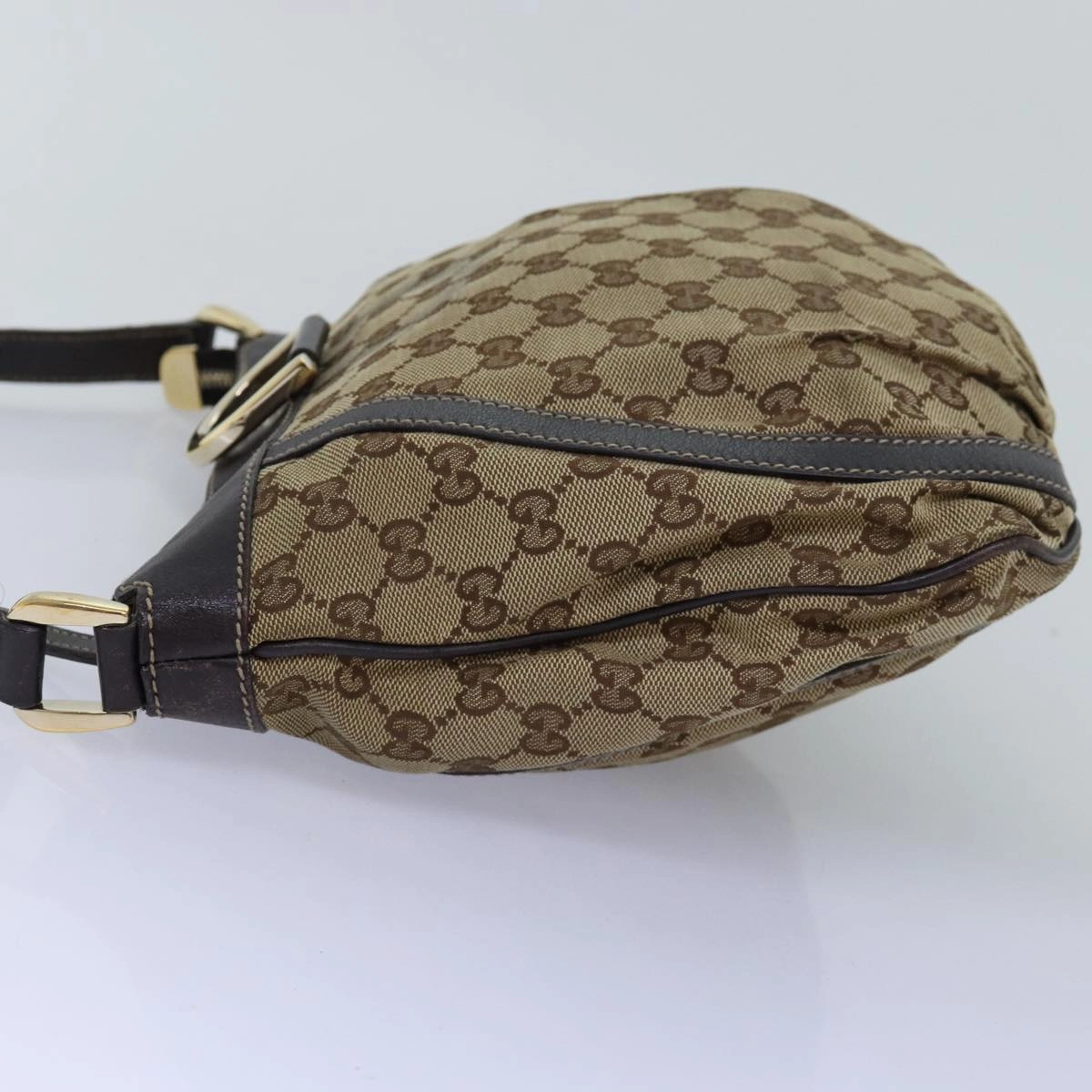 GUCCI GG Canvas Shoulder Bag Beige 203257  75598