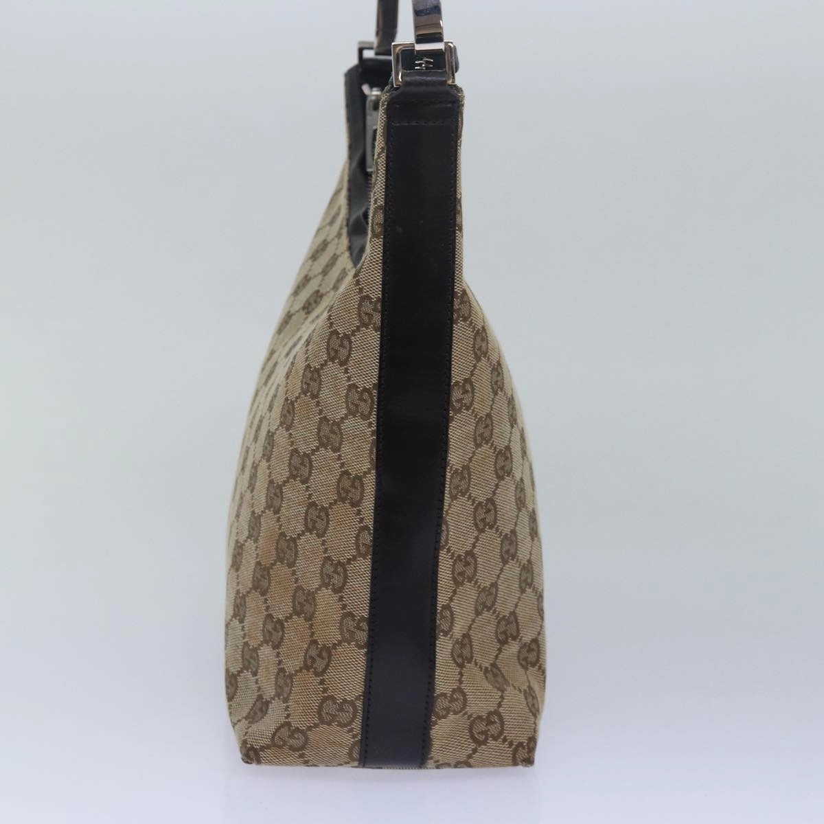 GUCCI GG Canvas Shoulder Bag Beige Dark Brown 000 0602  79452