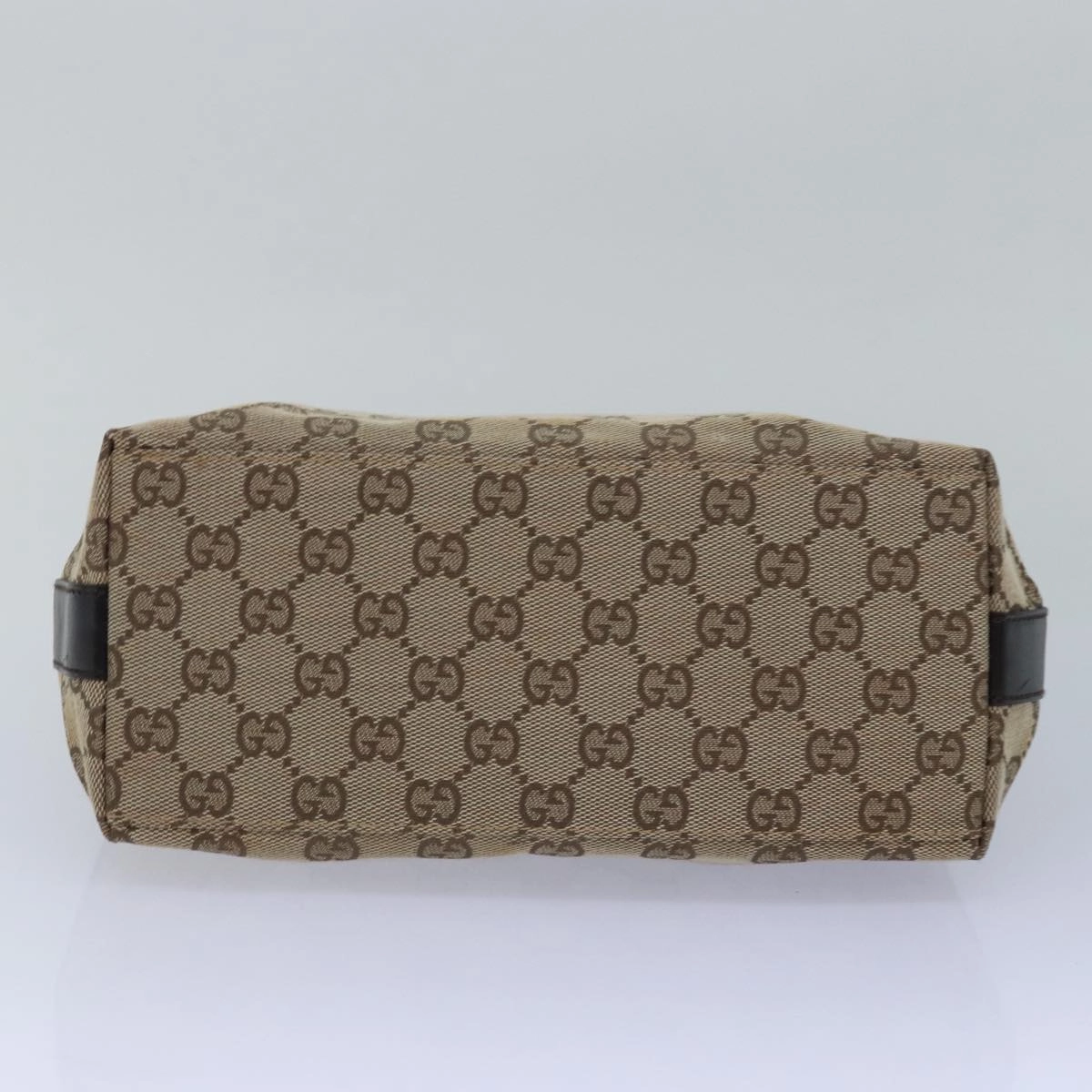 GUCCI GG Canvas Shoulder Bag Beige Dark Brown 000 0602  79452