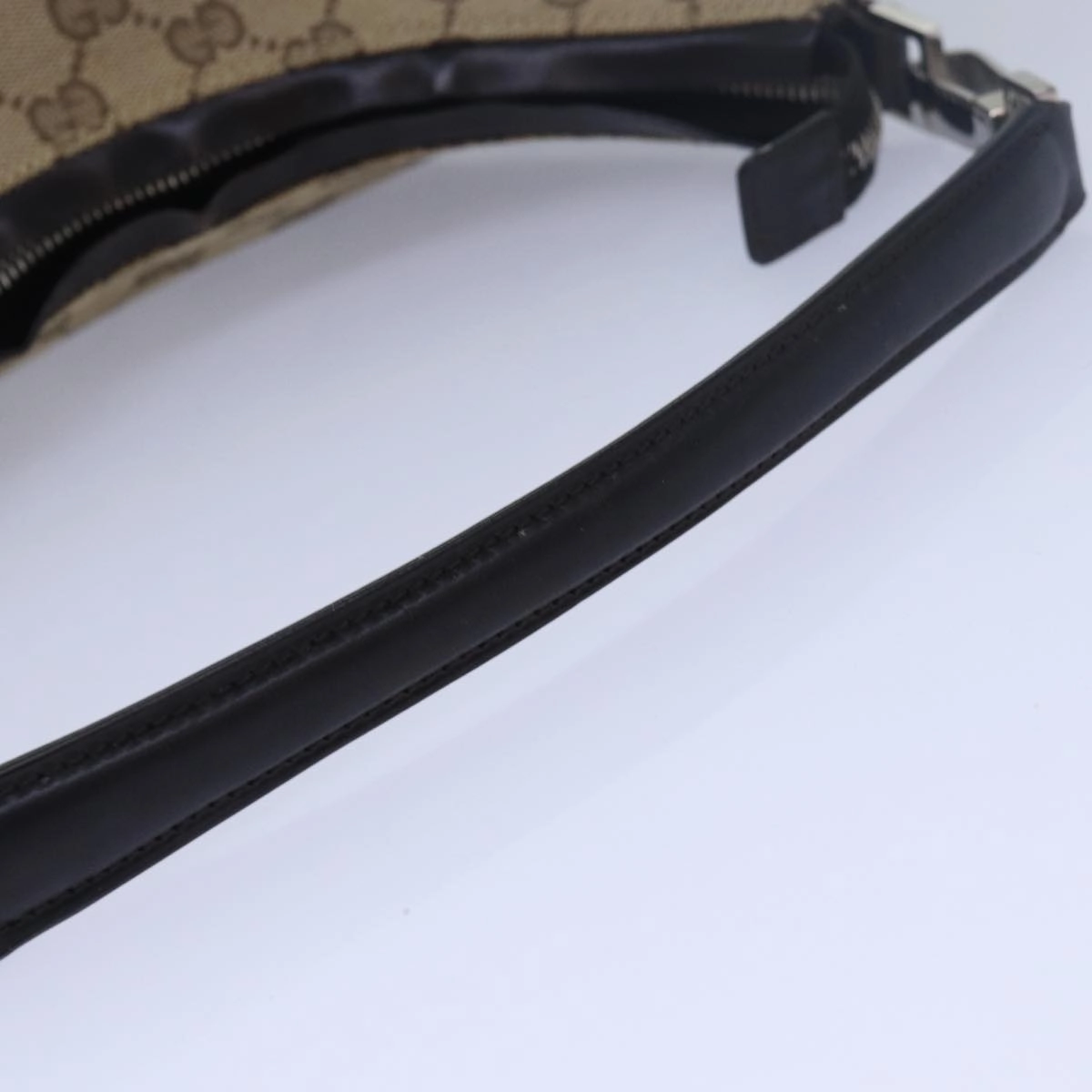 GUCCI GG Canvas Shoulder Bag Beige Dark Brown 000 0602  79452