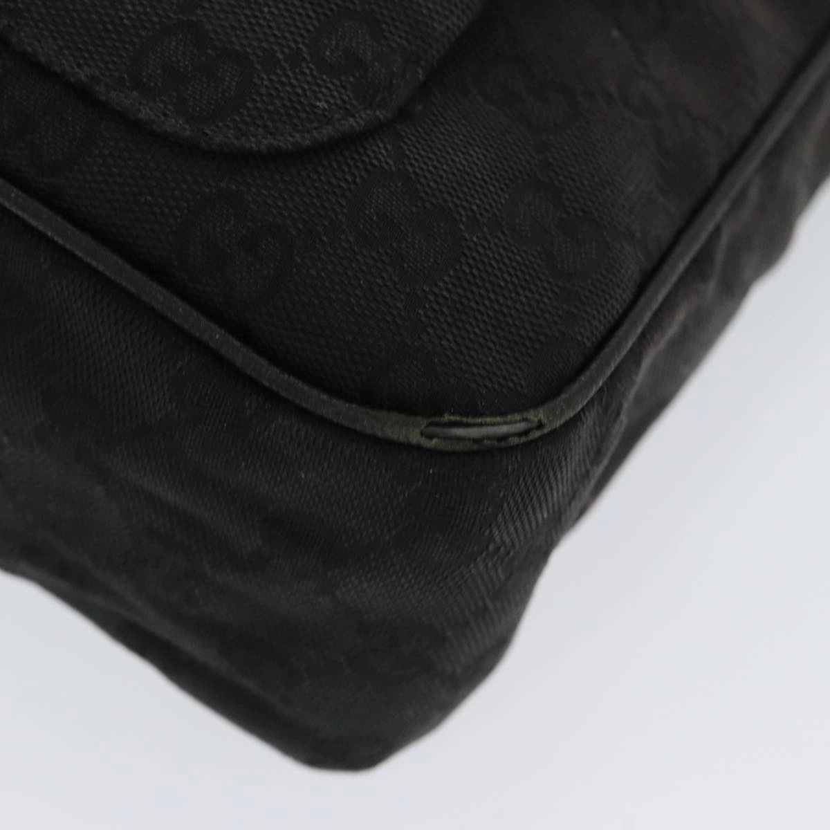 GUCCI GG Canvas Shoulder Bag Black 131211  ki4683