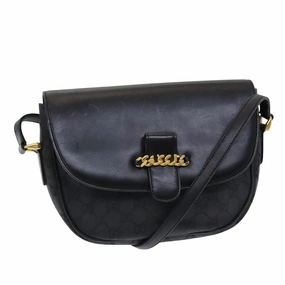 GUCCI GG Canvas Shoulder Bag Black  ep4943