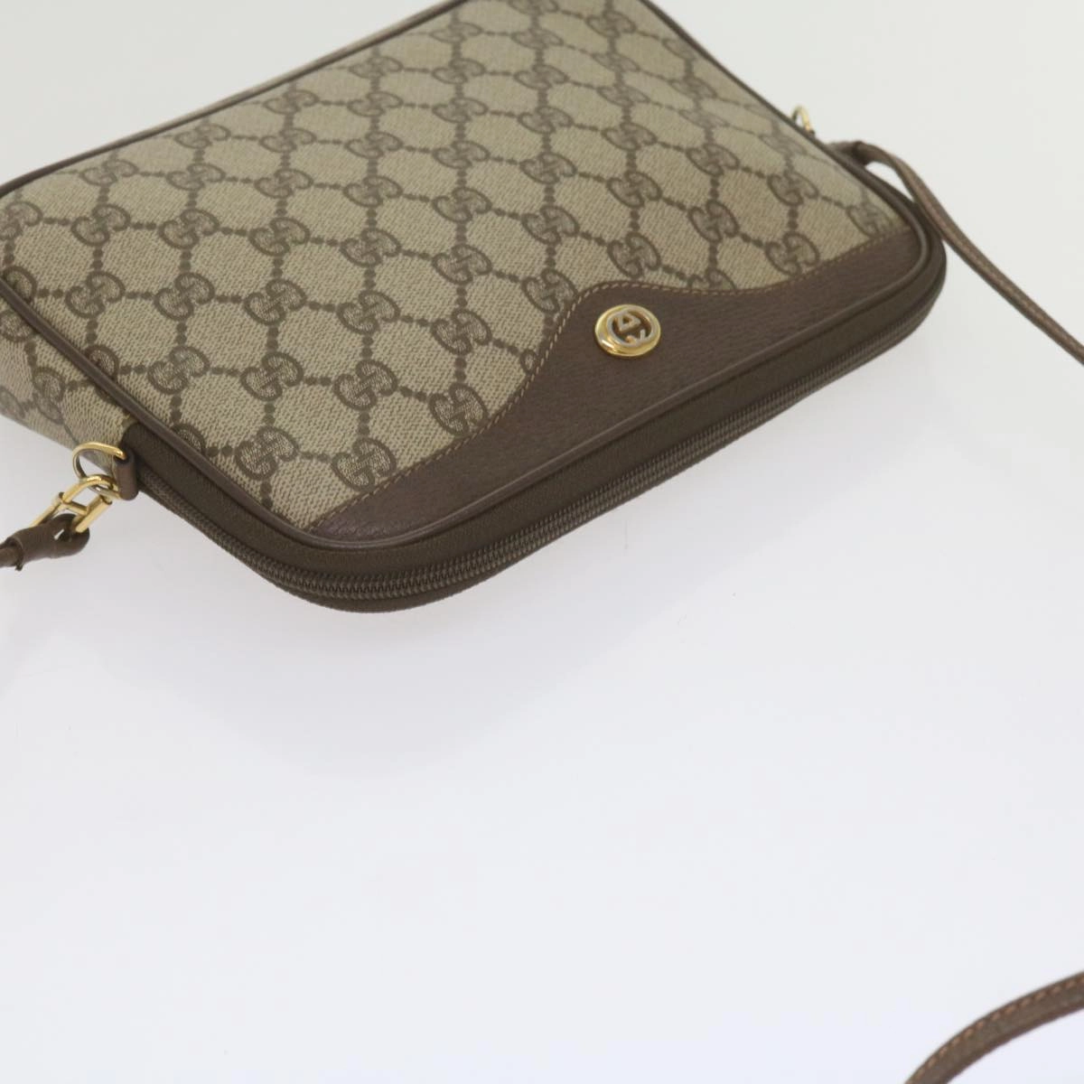 Gucci GG Canvas Shoulder Bag PVC Beige