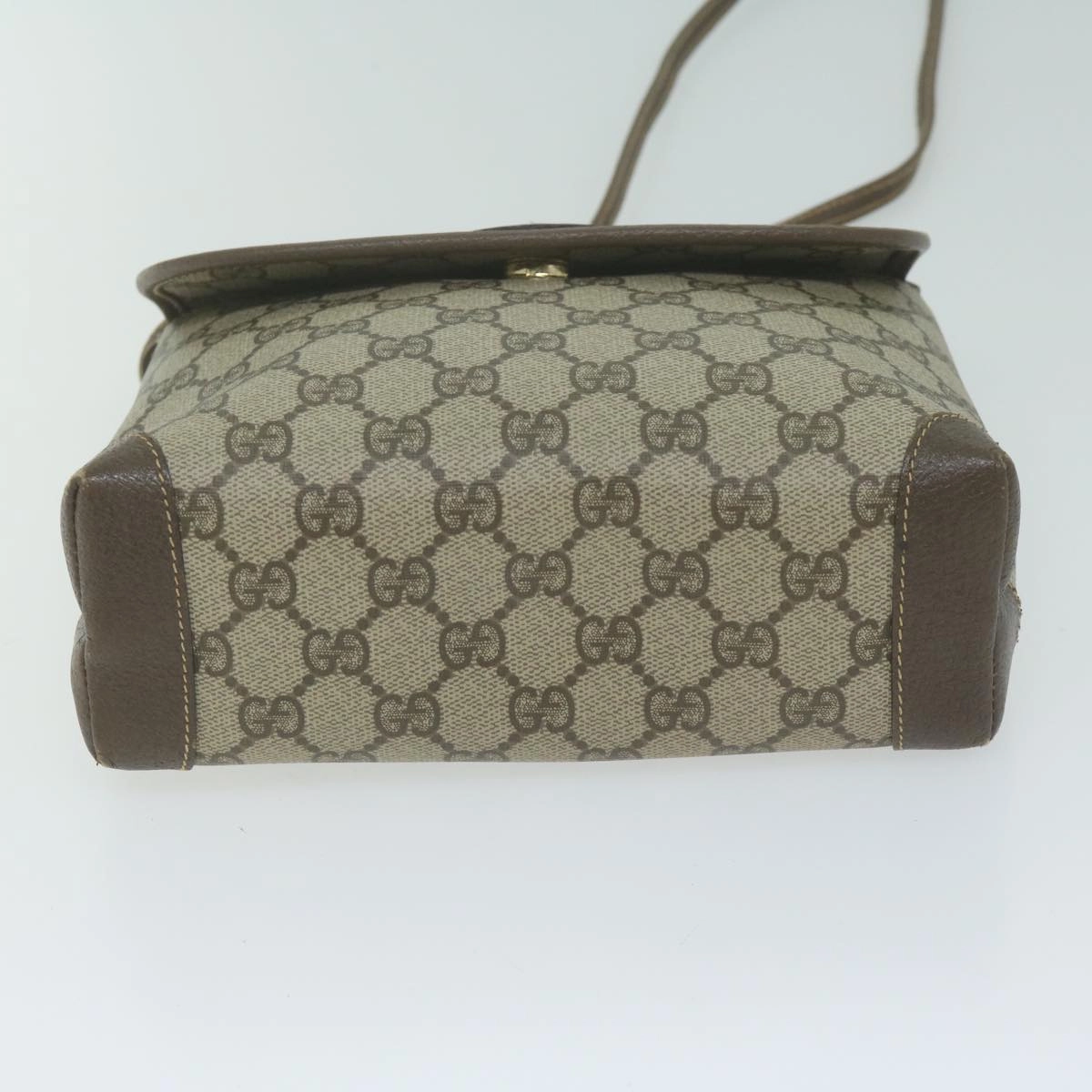 Gucci GG Canvas Shoulder Bag PVC Beige Brown