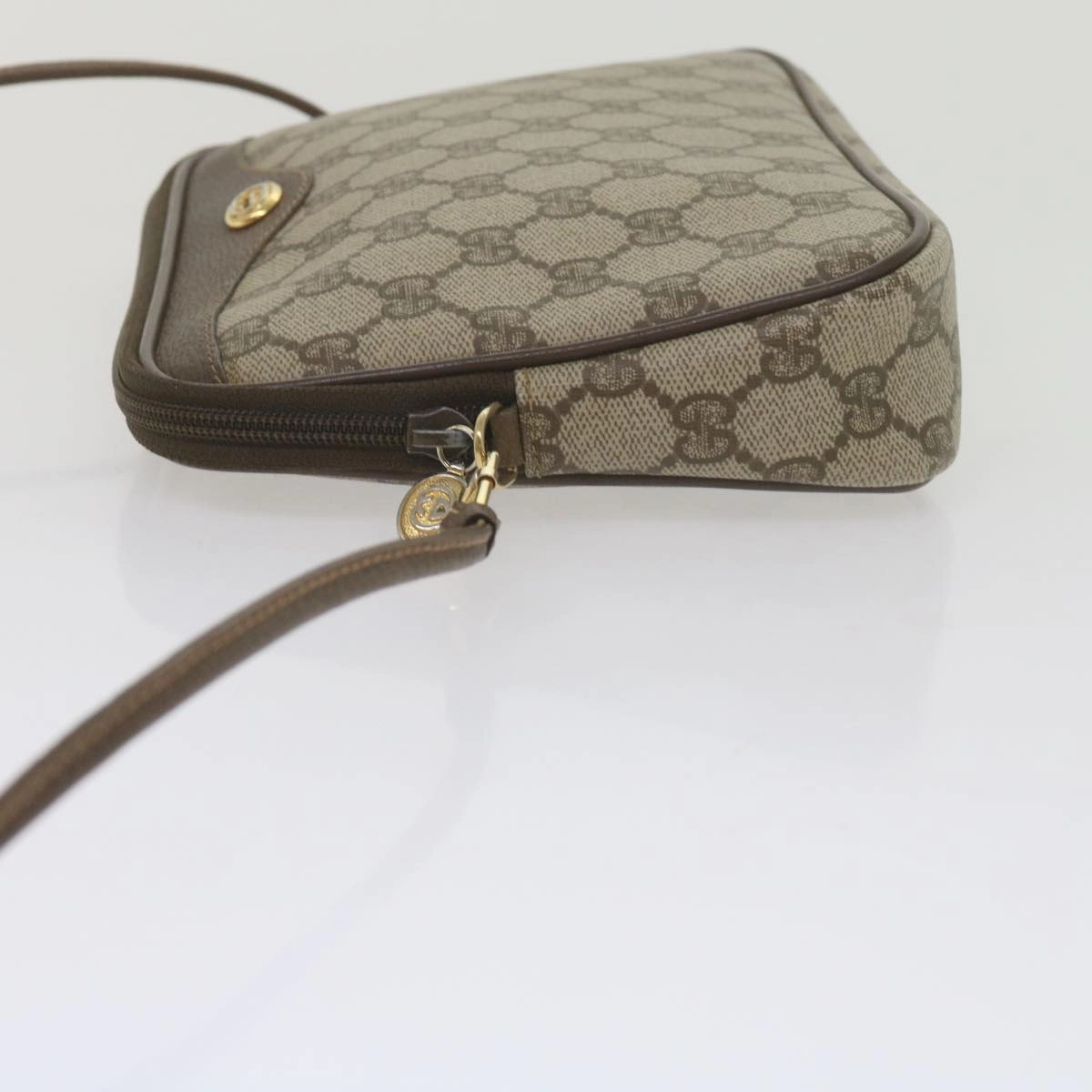 Gucci GG Canvas Shoulder Bag PVC Beige