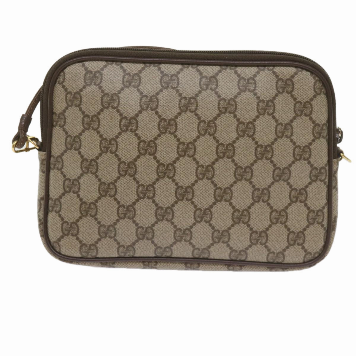 Gucci GG Canvas Shoulder Bag PVC Beige