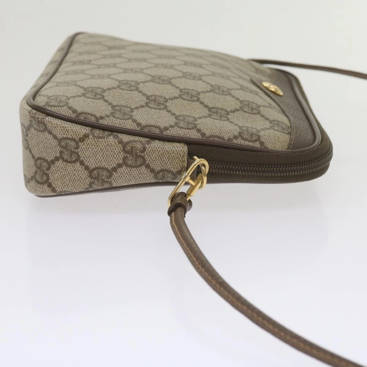 Gucci GG Canvas Shoulder Bag PVC Beige