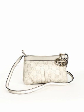 Gucci GG Canvas Shoulder Bag White
