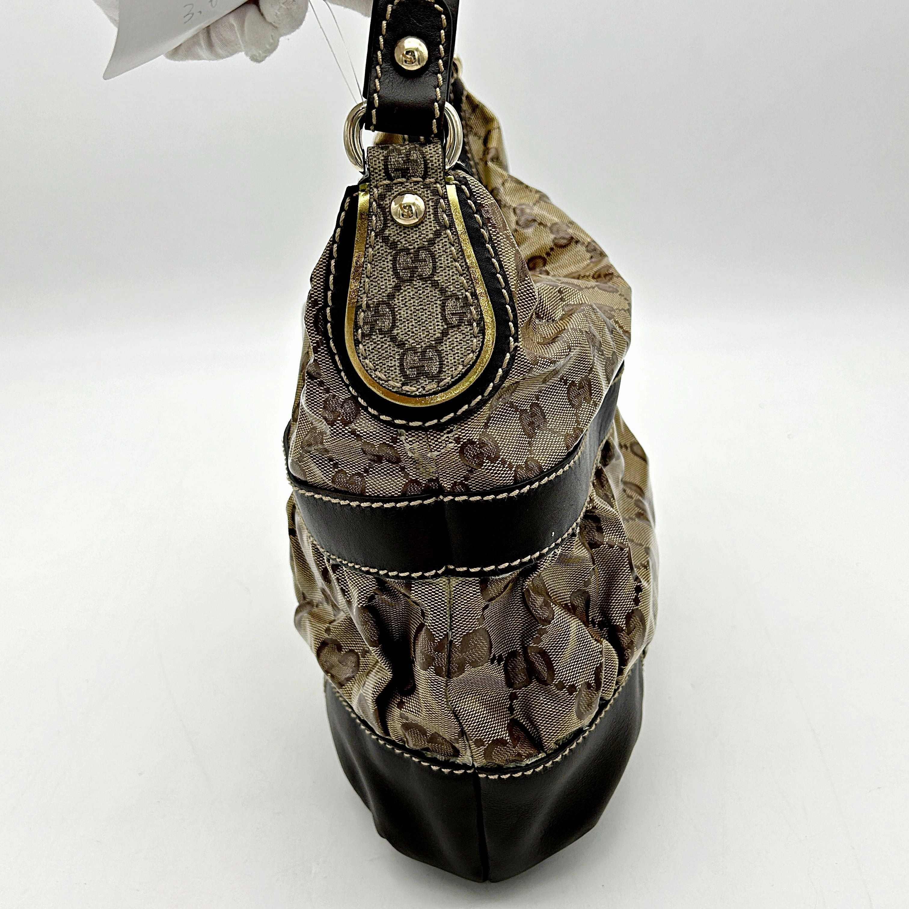 Gucci GG Crystal Mix Shoulder Bag Beige Cloth gu5827cc
