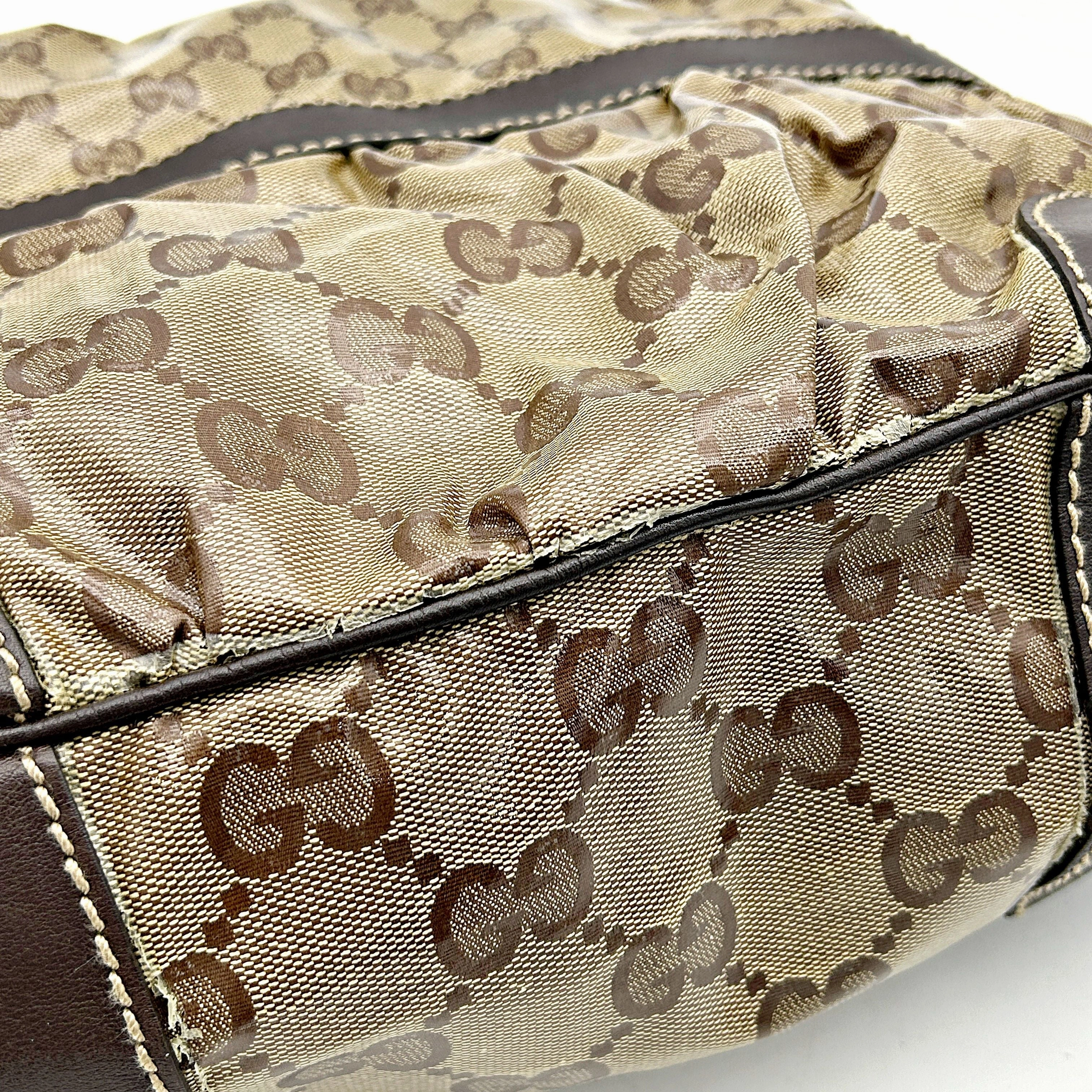 Gucci GG Crystal Mix Shoulder Bag Beige Cloth gu5827cc
