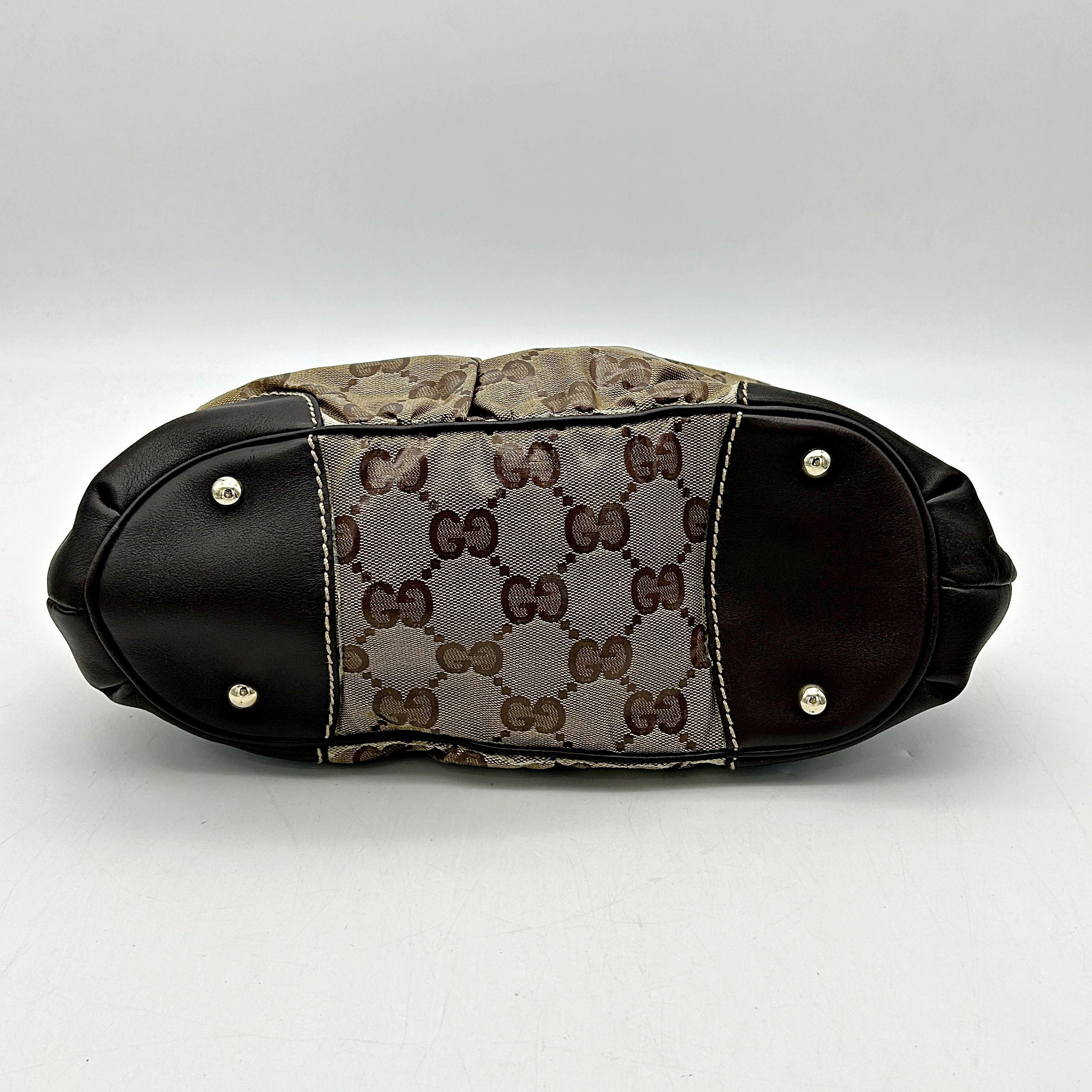 Gucci GG Crystal Mix Shoulder Bag Beige Cloth gu5827cc