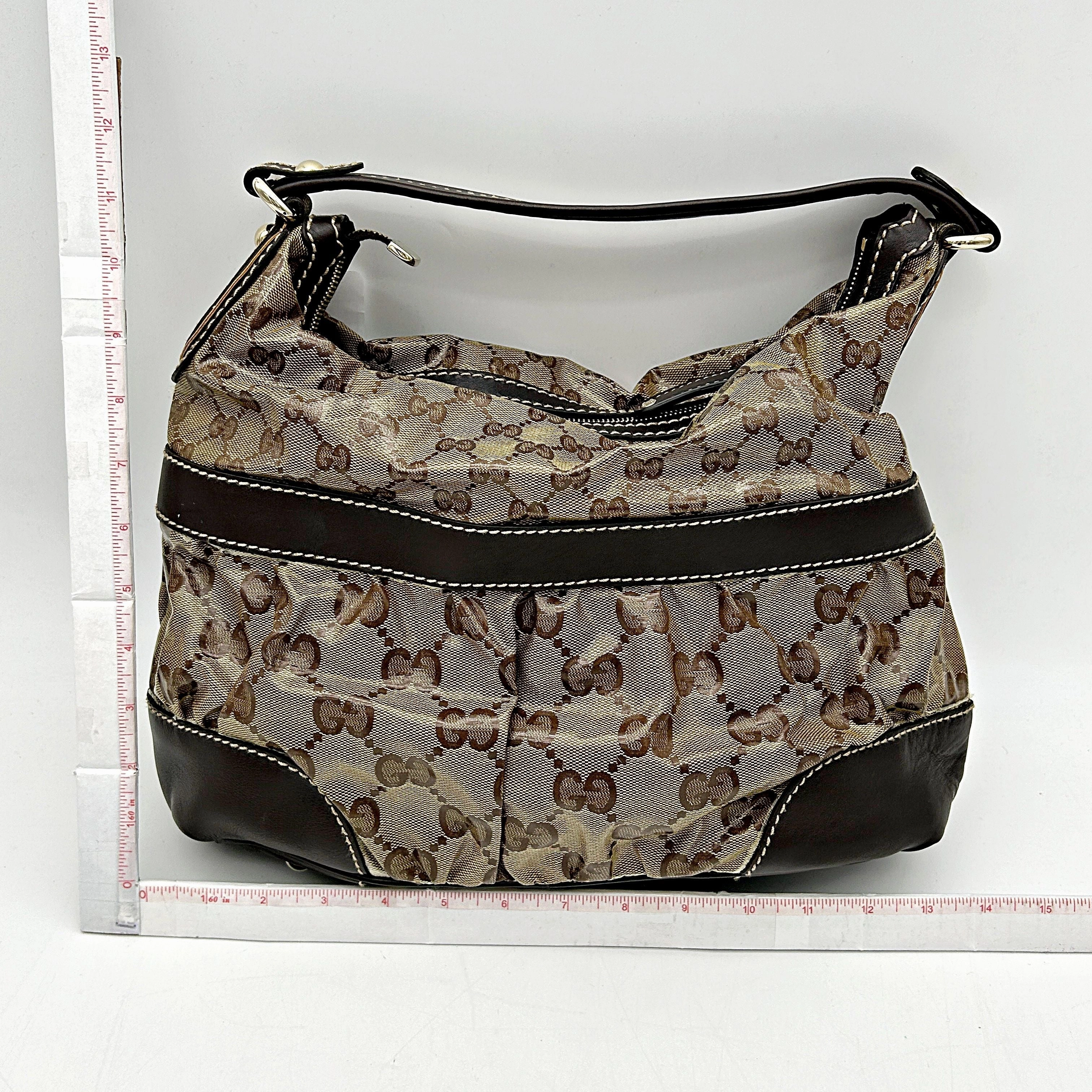Gucci GG Crystal Mix Shoulder Bag Beige Cloth gu5827cc