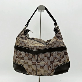 Gucci GG Crystal Mix Shoulder Bag Beige Cloth gu5827cc