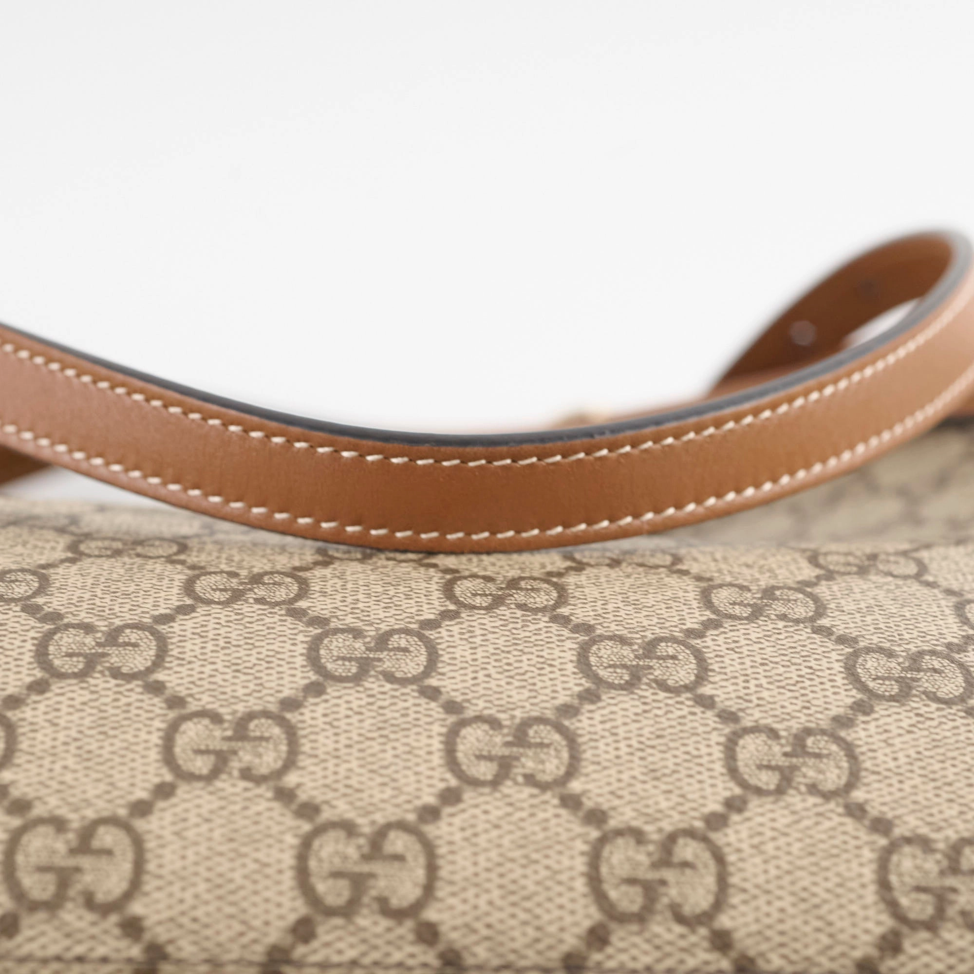 Gucci GG Emblem Canvas Medium Tote Beige