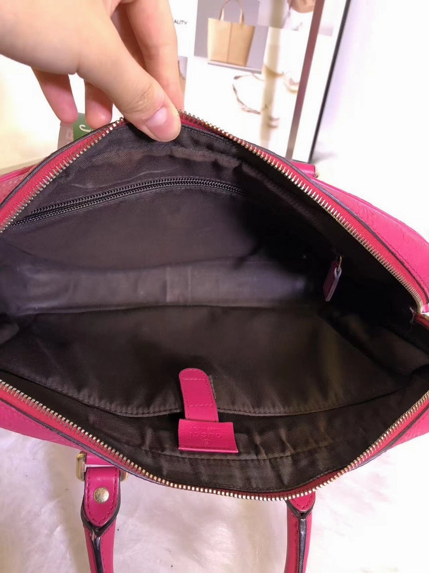 Gucci GG Imprime Leather Pink Shoulder Bag